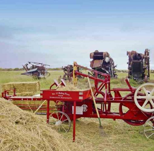 IHC No. 15 Baling Press: Restored Hay Press Makes Good Companion for 1946 Farmall H